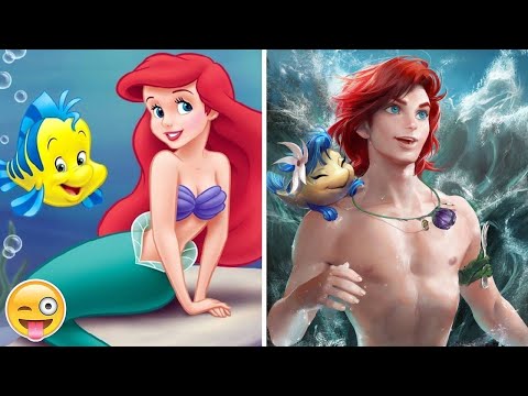 هكذا سيكون شكل أميرات ديزني إذا كــُـنّ رجالا