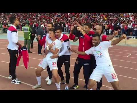 هكذا احتفل لاعبو الحسنية بالتأهل لنهائي كأس العرش
