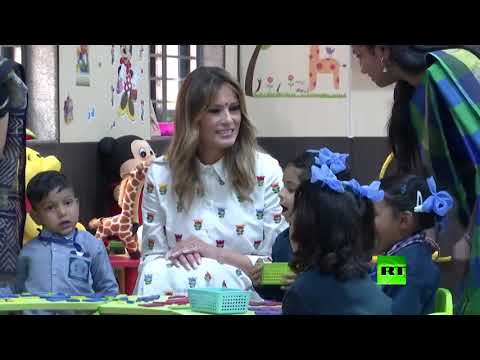 ميلانيا ترامب في صفوف السعادة في الهند
