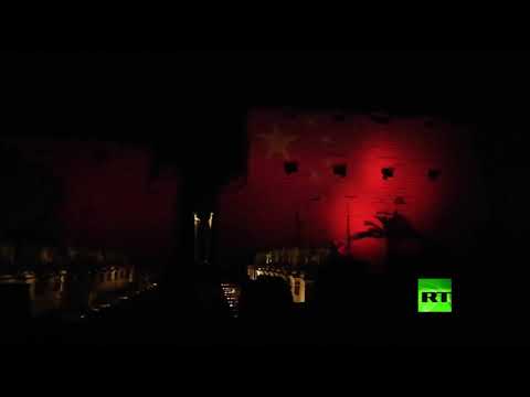 مصر تضيء معالمها التاريخية بلون علم الصين تضامنًا مع شعبها ضد كورونا