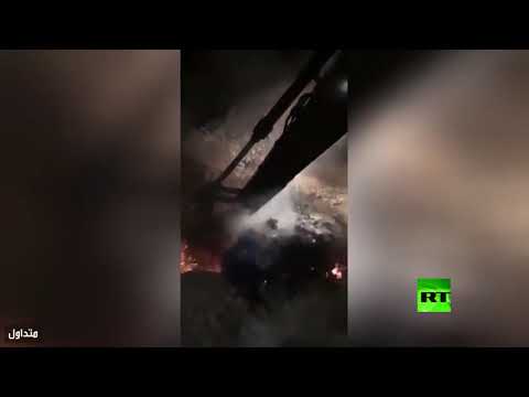 شاهد خروج النار من الأرض في محافظة مصرية