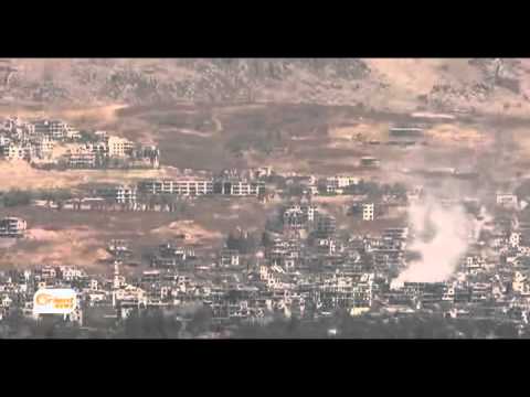 شاهد الغارات الجوية والقصف المدفعي والصاروخي على مدينة الزبداني