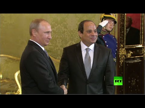 بالفيديو لقاء بين بوتين والسيسي في موسكو